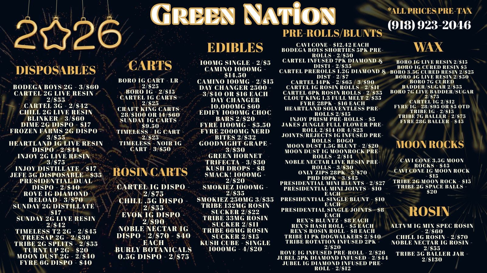 Green Nation - Claremore 💥💥💥Moon Dust 2g 2/$40💥💥💥