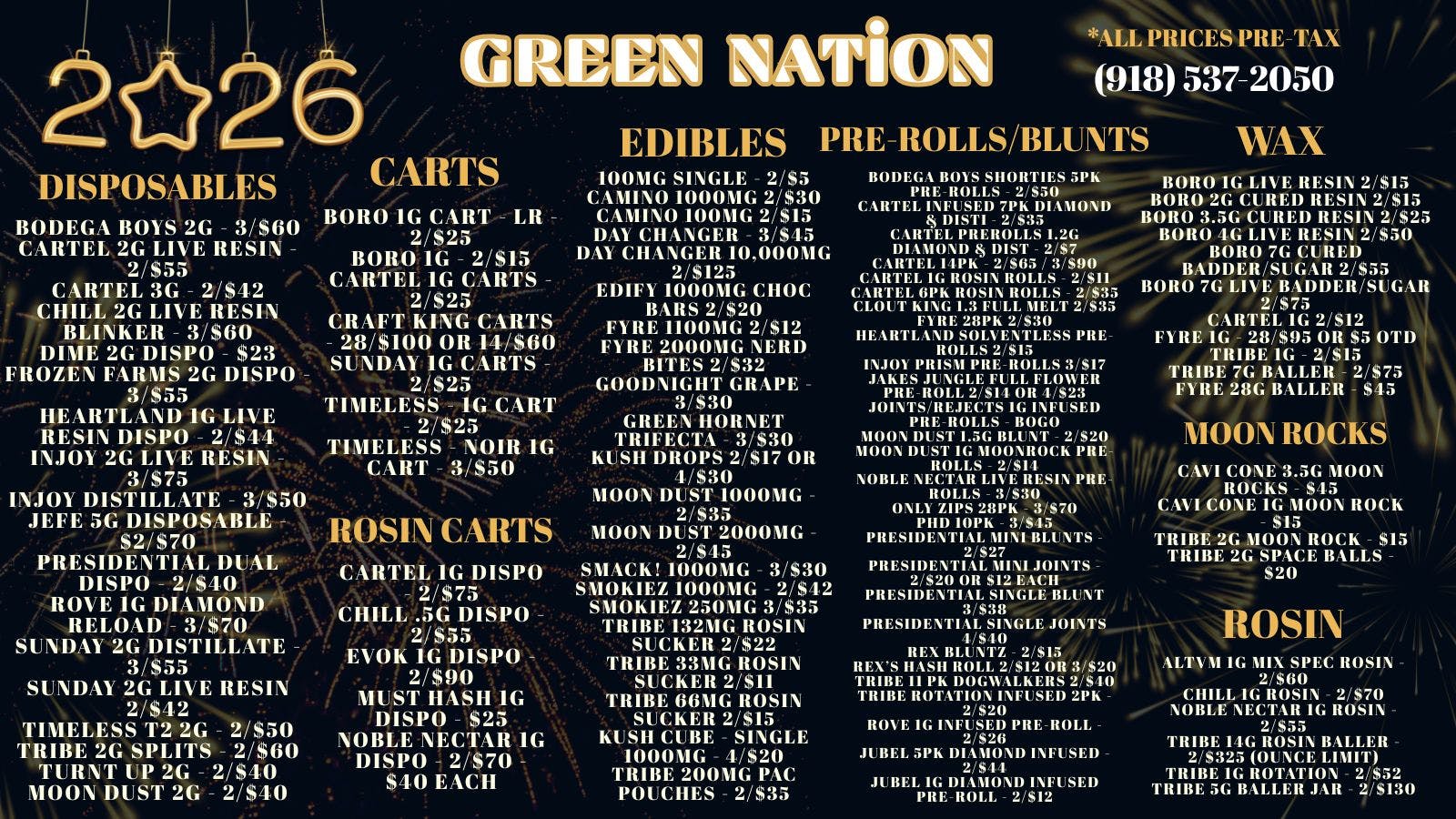 Green Nation #1 💥💥💥Moon Dust 2g 2/$40💥💥💥