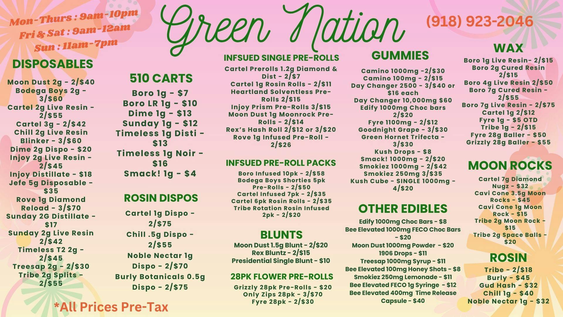 Green Nation - Claremore 💐MOON DUST 2G LIVE RESIN 2/$40💐