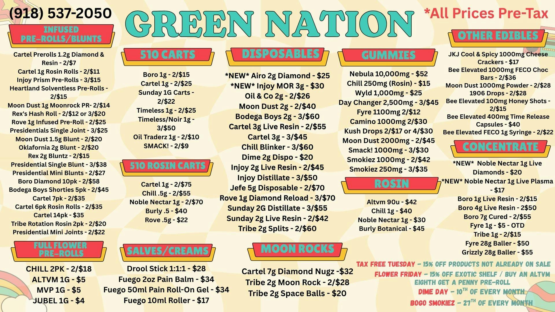 Green Nation #1 💨NEW INJOY 3g & AIRO DISPOSABLES💨