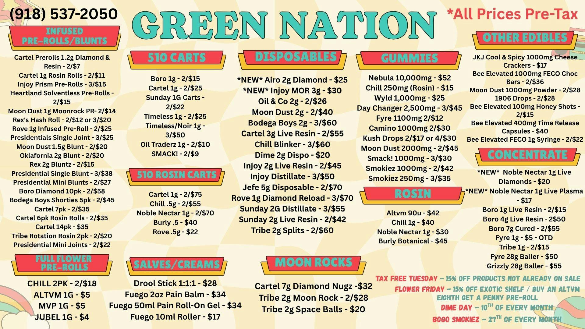 Green Nation #1 💨NEW INJOY 3g & AIRO DISPOSABLES💨