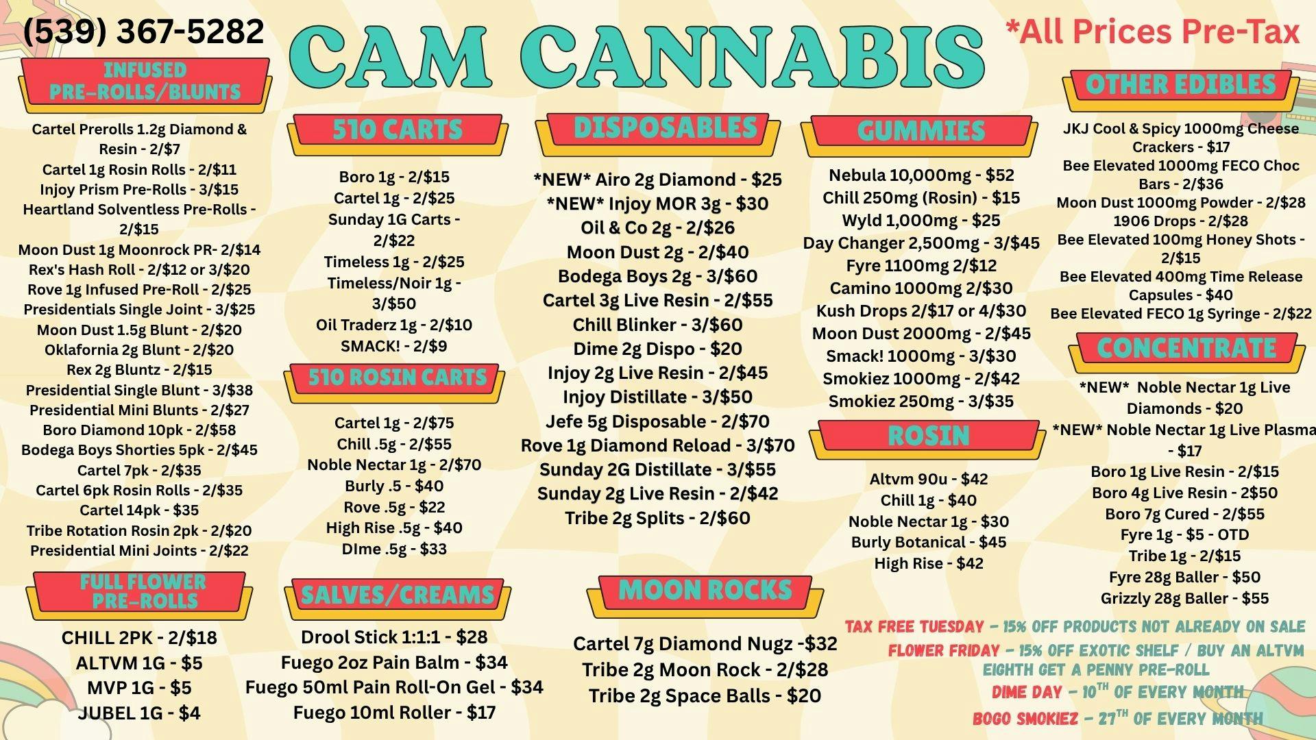 CAM Cannabis 💨NEW INJOY 3g & AIRO DISPOSABLES💨
