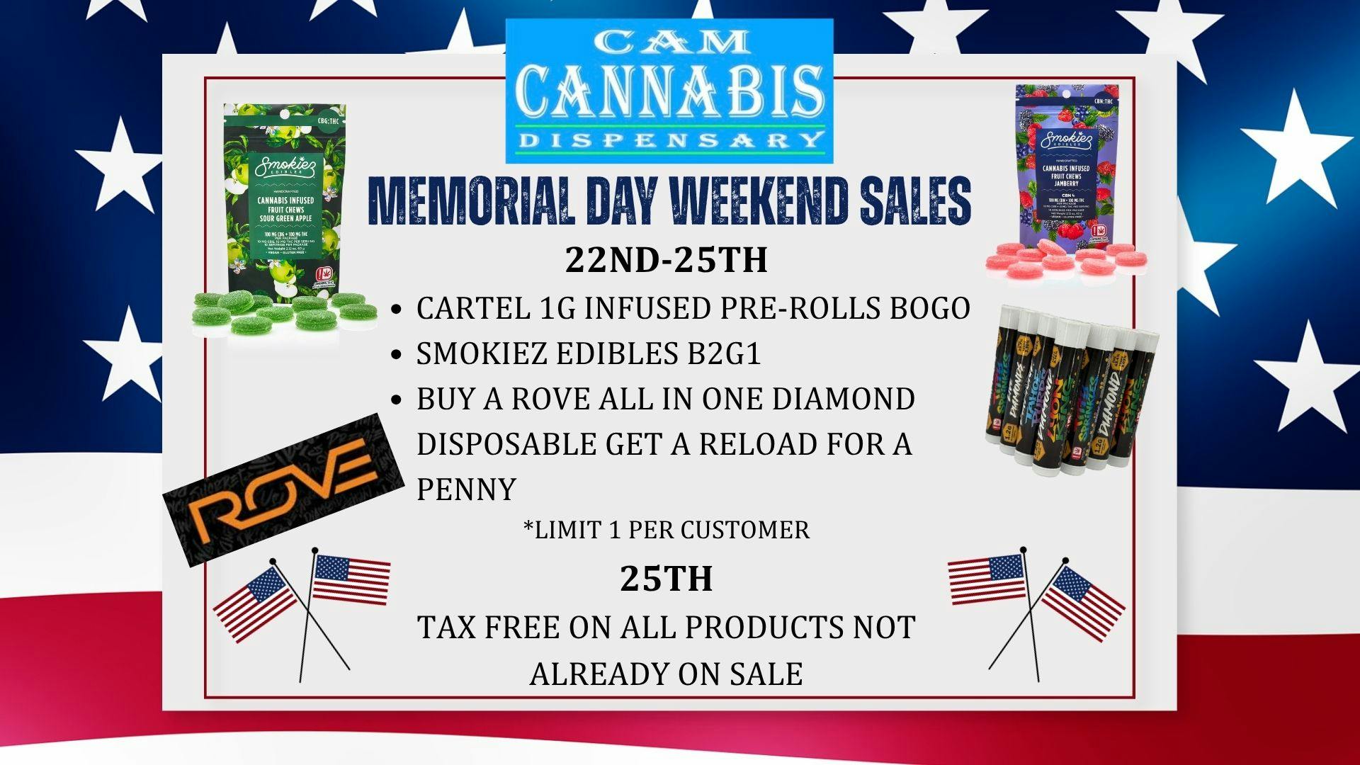 CAM Cannabis 🇺🇸MEMORIAL DAY WEEKEND SALES🇺🇸