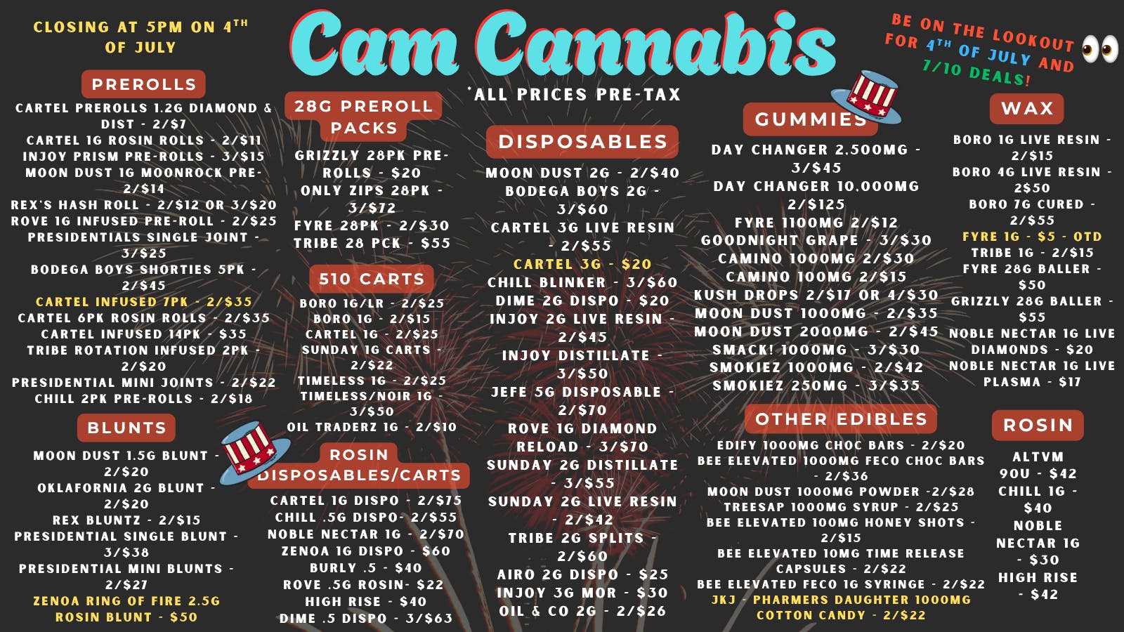 CAM Cannabis 🦋☀️ SUMMER DEALS ARE HEATING UP ☀️🦋