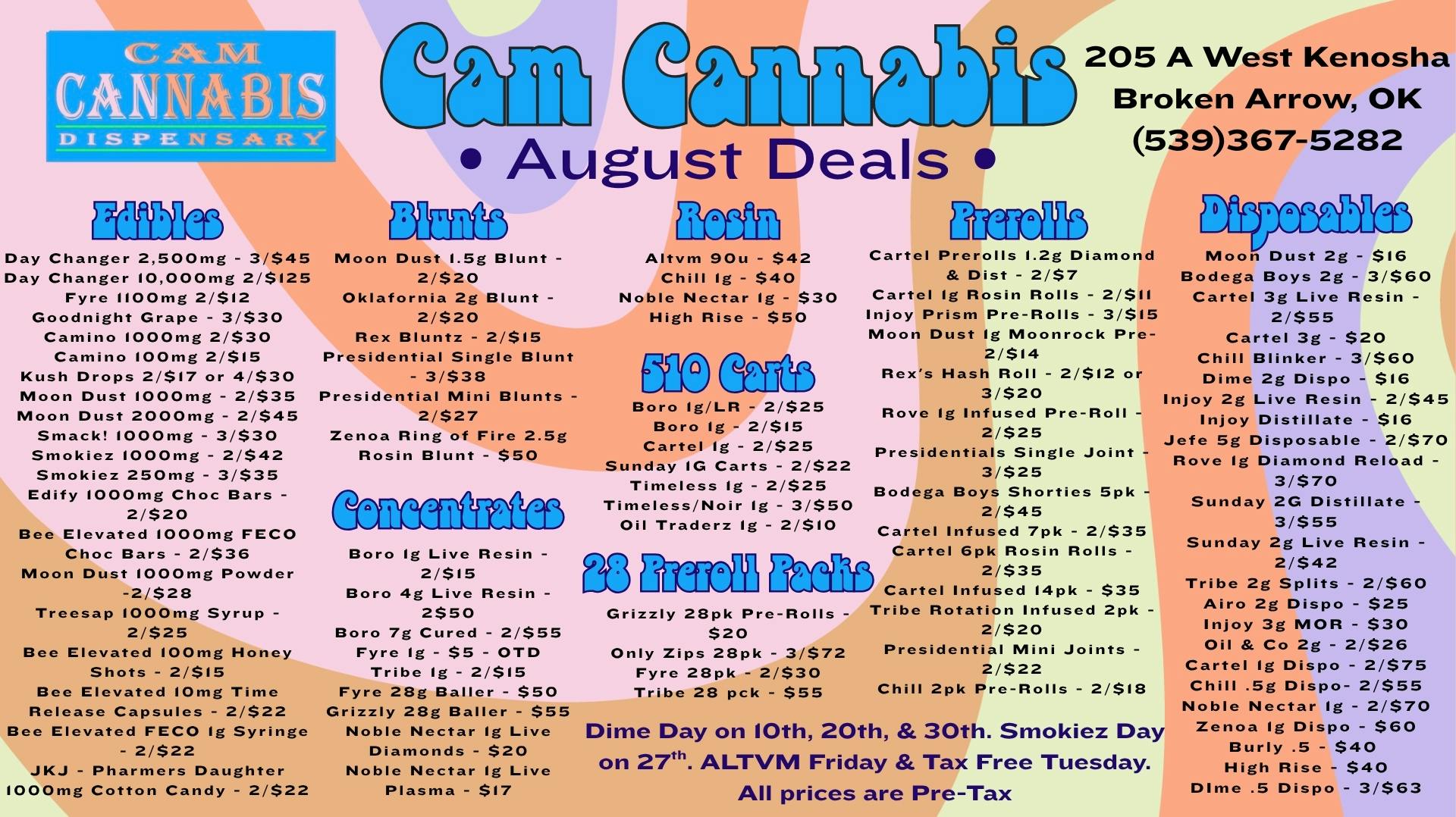 CAM Cannabis MOON DUSTS, & INJOYS, & DIMES. OH MY!