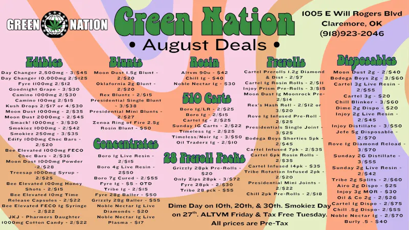 Green Nation - Claremore HOT MONTH, HOTTER DEALS!!