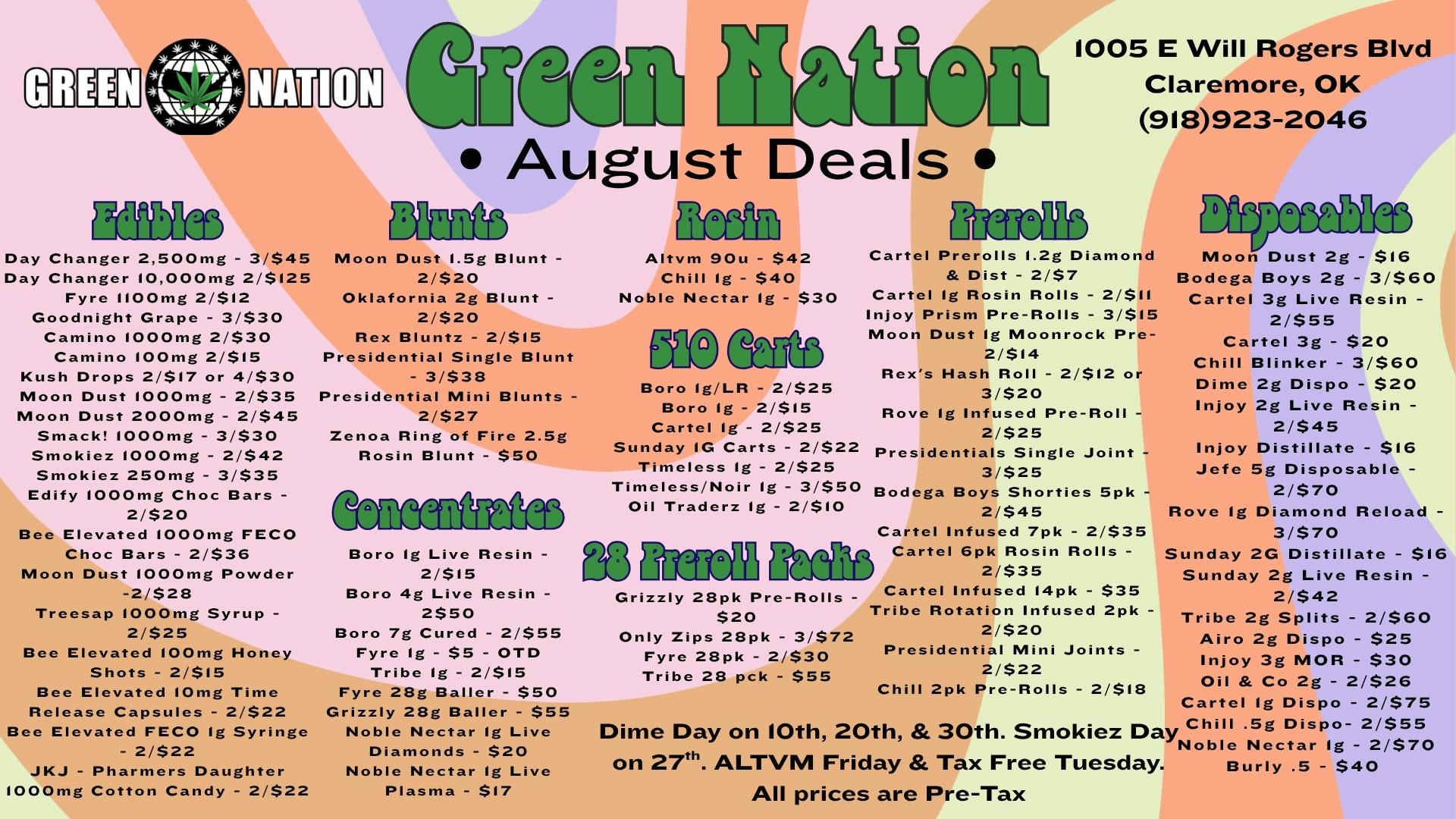 Green Nation - Claremore 🤯5g Disposables $40 OTD🤯