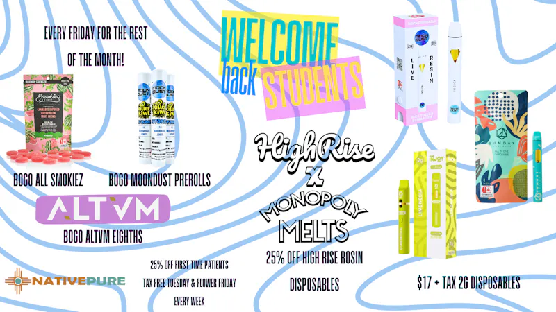 Native Pure $17 Sunday, Moon Dust, and Injoy 2g Disposables!