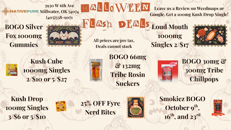Native Pure HALLOWEEN FLASH SPECIALS
