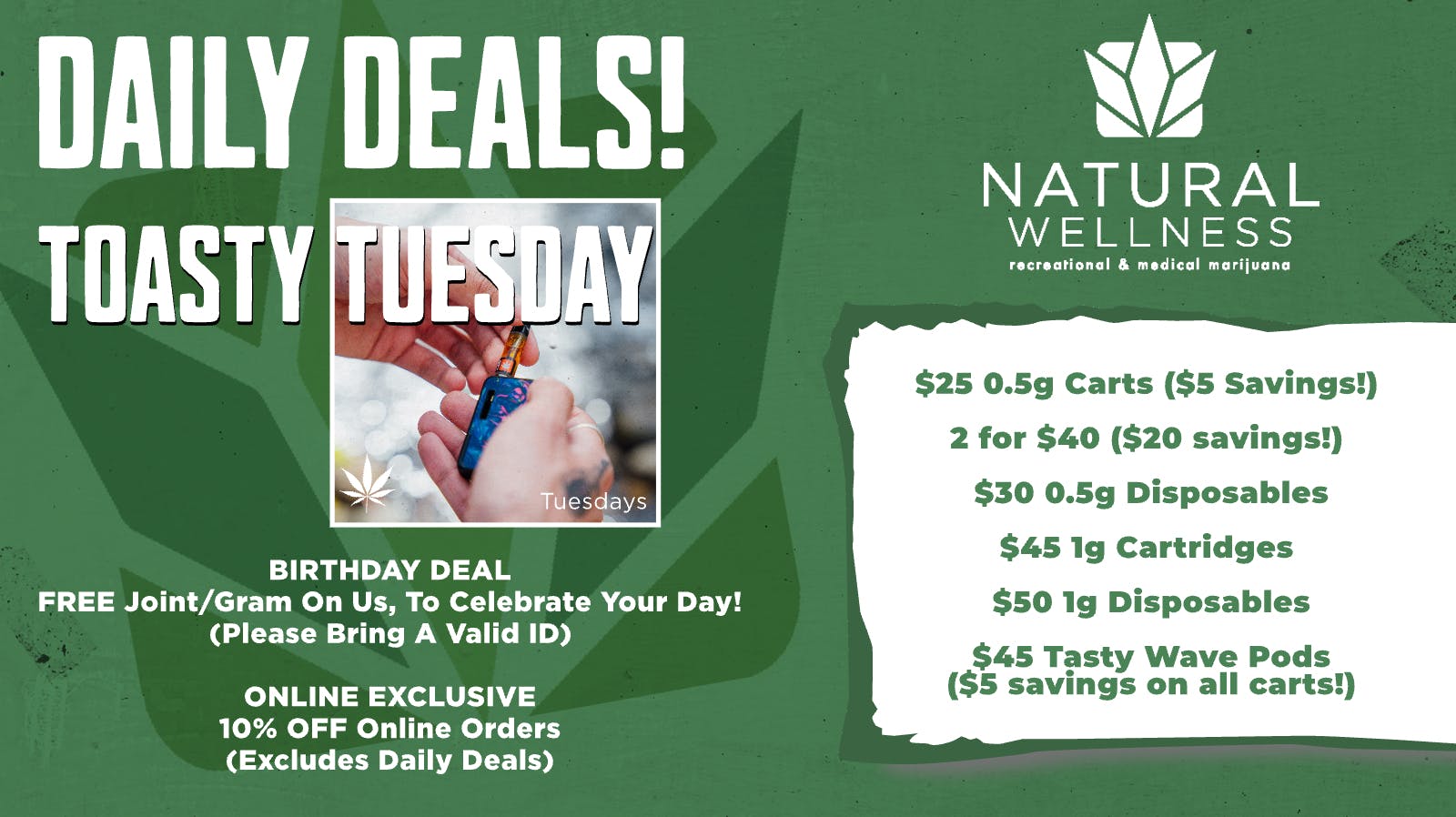 Natural Wellness - Belgrade TOASTY TUESDAYS