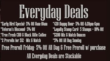 Black Hills Weed Shop EVERYDAY DEALS