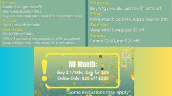 Native Nations Cannabis SEPTEMBER DEALS