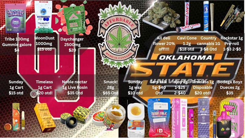 Affordable Medical Cannabis - Claremore Game day deals, Wear OU Merch get Penny Pre-roll