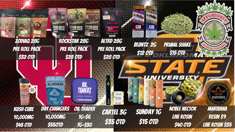 Affordable Medical Cannabis - Pryor Game day deals!!!