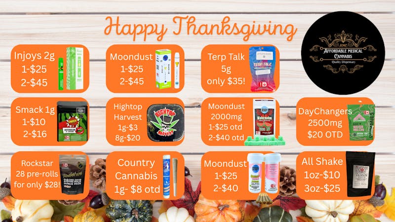Affordable Medical Cannabis - Claremore Thanksgiving deals! All Price OTD