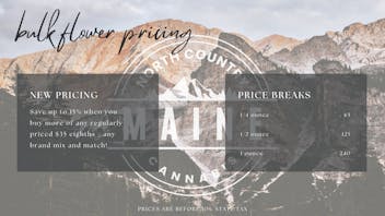 North Country Cannabis ME Bulk Flower Pricing