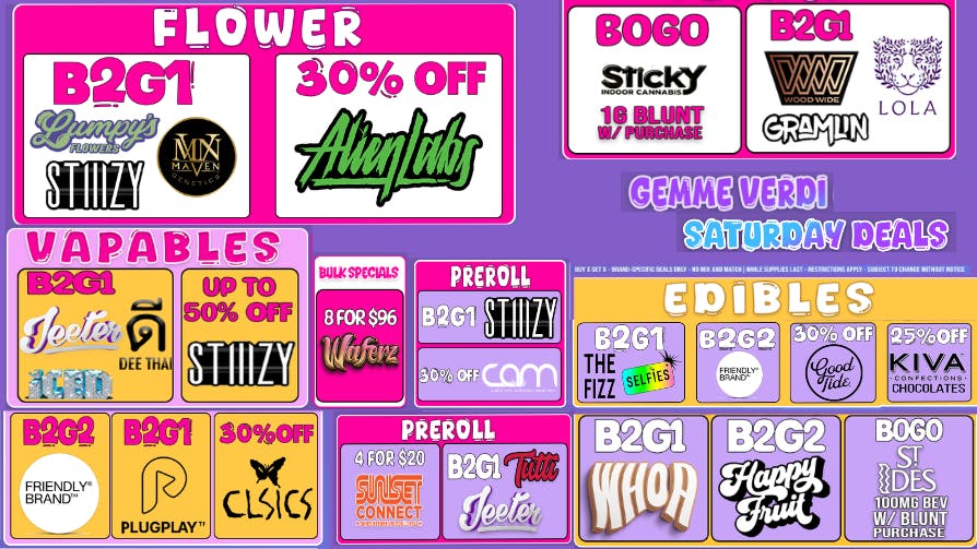 Gemme Verdi Saturday Deals~