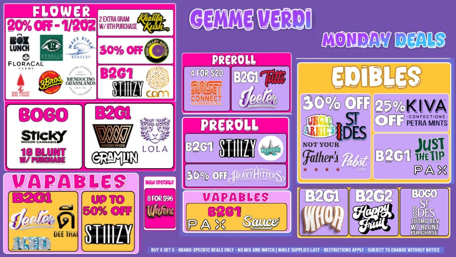 Gemme Verdi Monday Deals 🍃