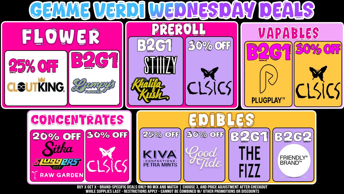 Gemme Verdi Wednesday Deals