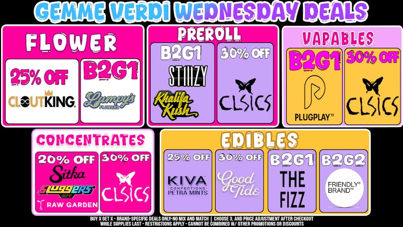 Gemme Verdi Wednesday Deals