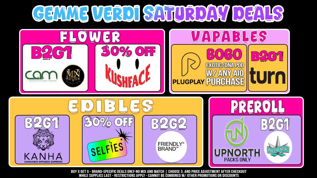 Gemme Verdi Saturday Deals~