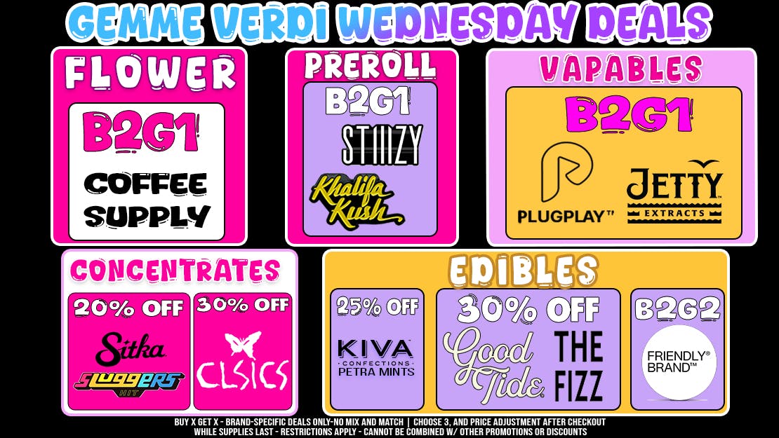 Gemme Verdi Wednesday Deals