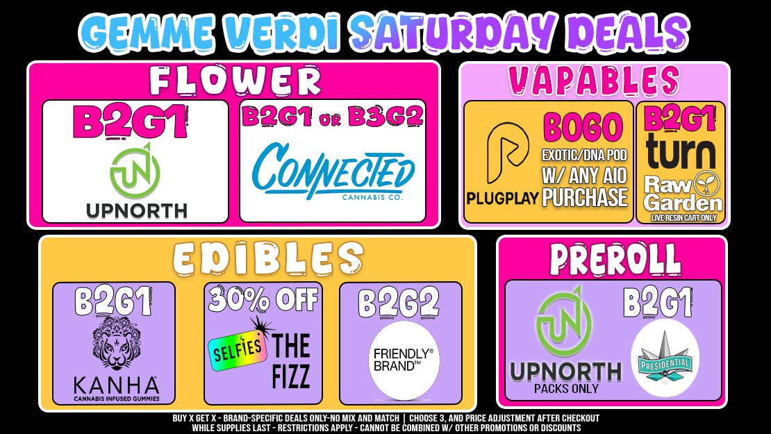 Gemme Verdi Saturday Deals~