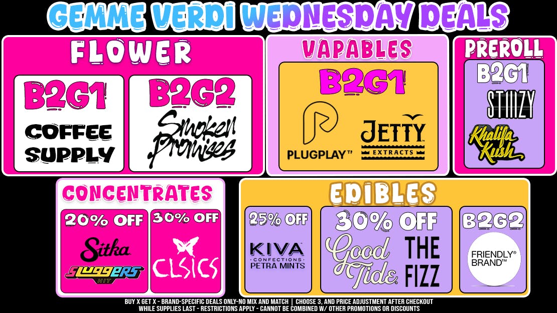 Gemme Verdi Wednesday Deals