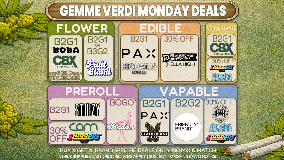 Gemme Verdi Monday Deals: Happy Fruit B2G2 + Free PAX Battery!