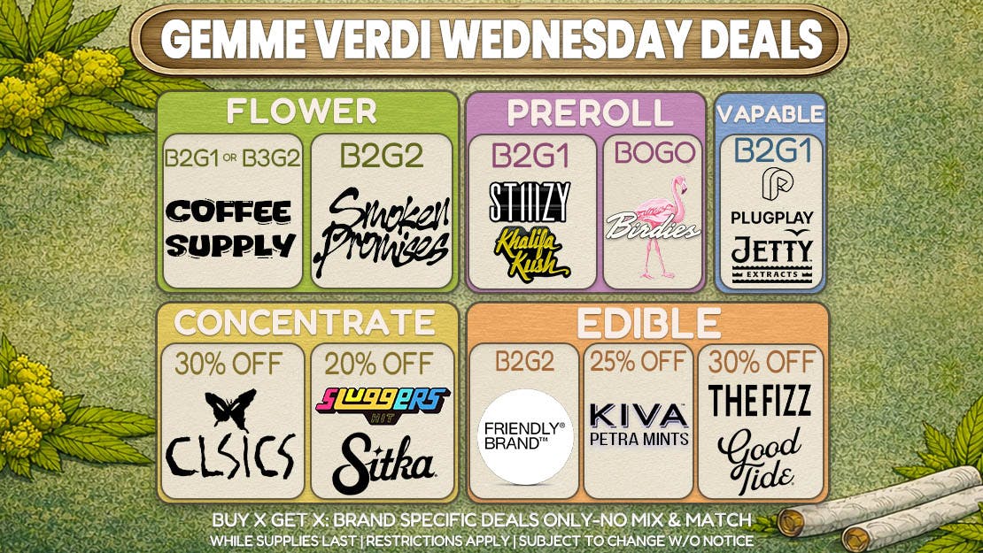 Gemme Verdi 🔥WED Deals | B2G2, BOGO & Free PAX Battery🔥