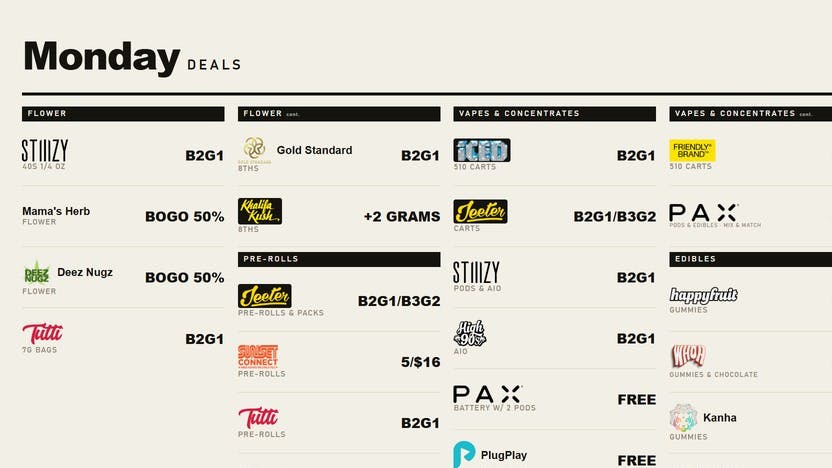 Gemme Verdi Monday: B2G1 CBX, Stiiizy & PAX + 30% Off ICED
