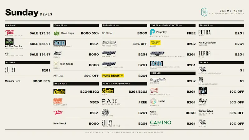 Gemme Verdi Sunday: Buy 2 Get 1 Free on 7 Brands + 30% Off 5 More
