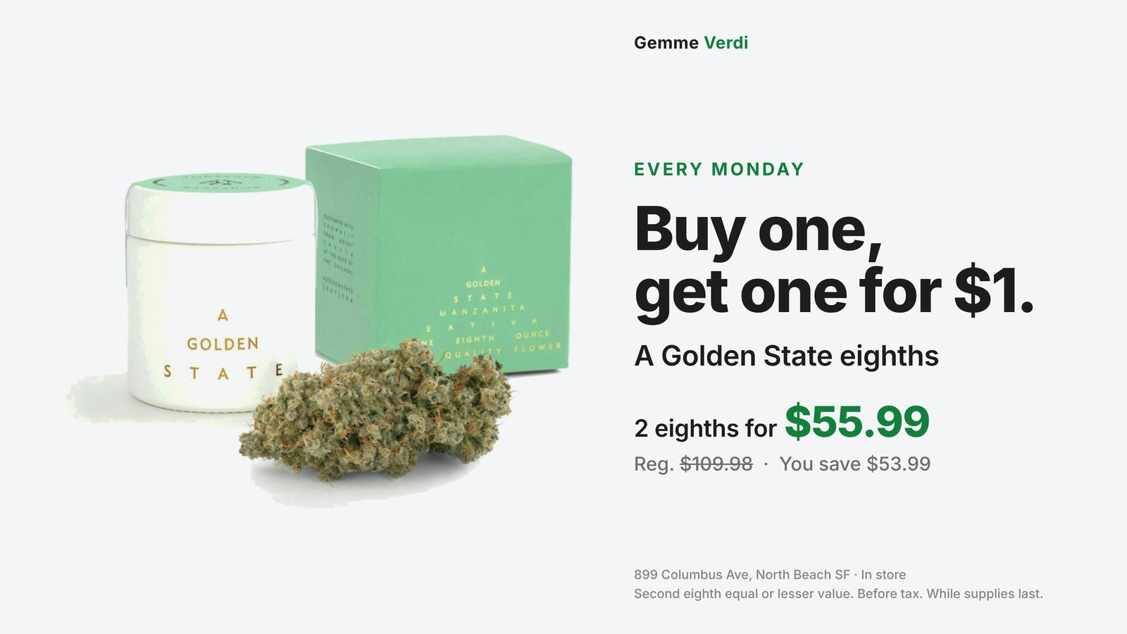 Gemme Verdi Monday: BOGO for $1 on 6 Brands + $1 818 3-Packs