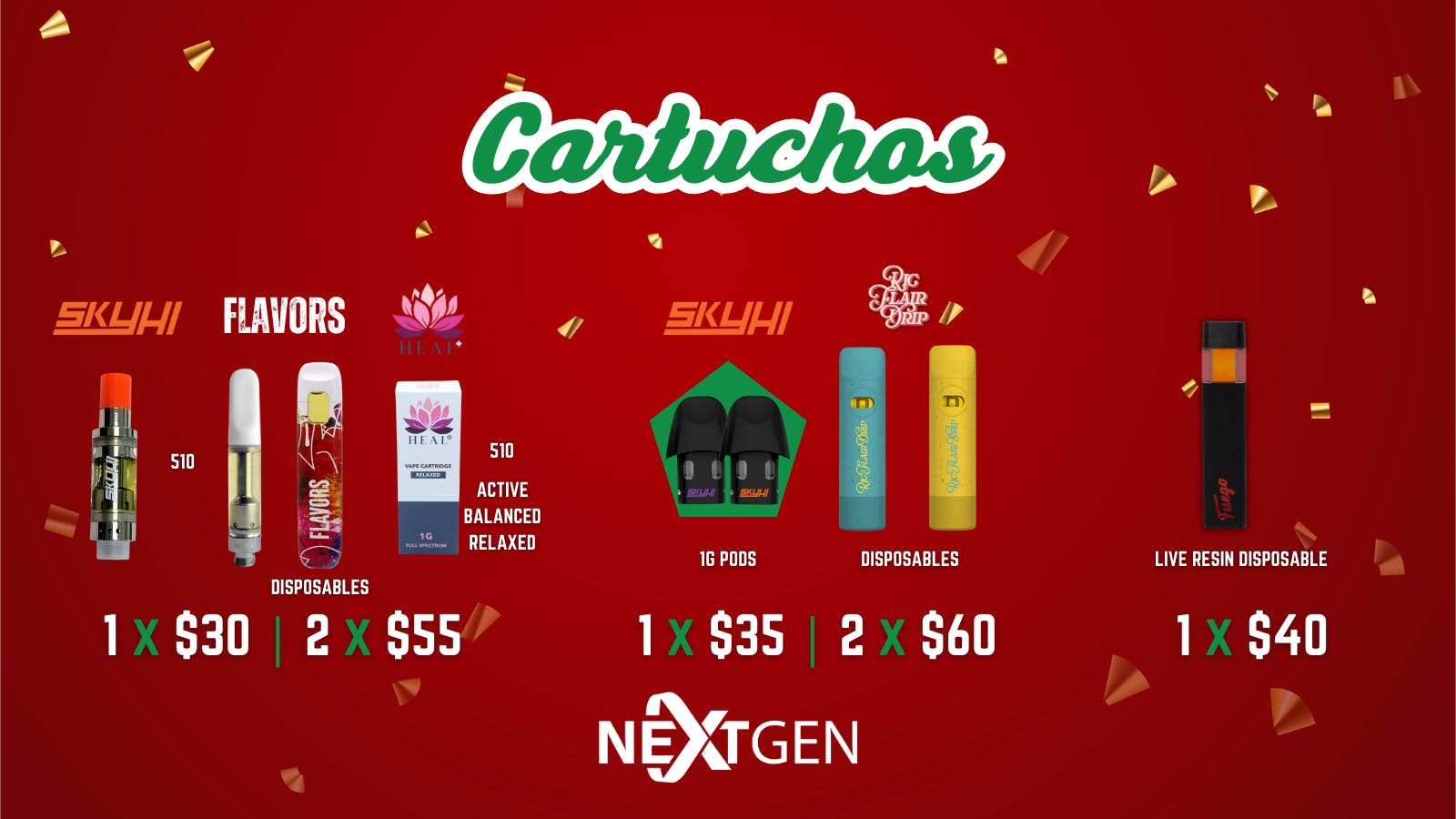 NextGen Pharma 🎄1G CARTRIDGES