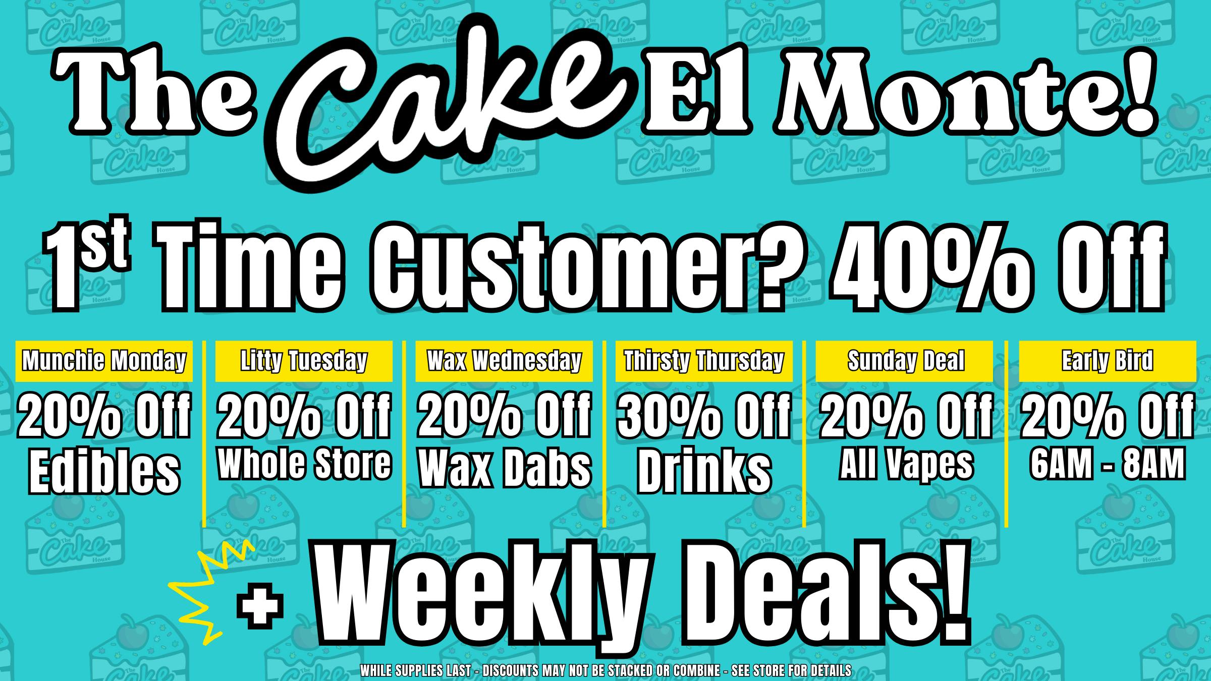 The Cake House - El Monte *NOW OPEN* TCH El Monte 1st time customer deal!