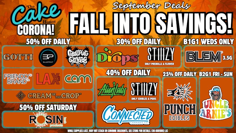The Cake House - Corona Fall into savings + 1st time customers 40% off!