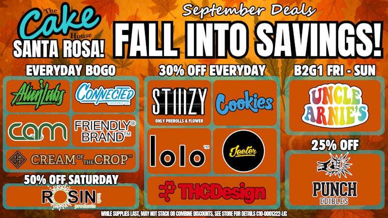 The Cake House - Santa Rosa TCH Santa Rosa September Deals!