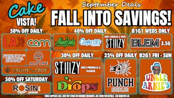 The Cake House - Vista September FIRE SALE: % Off Selected Brands!