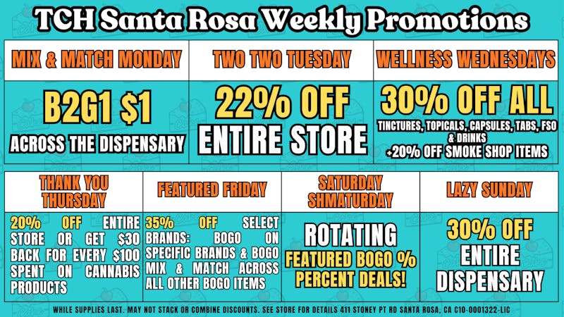The Cake House - Santa Rosa TCH Santa Rosa Weekly Promotions!