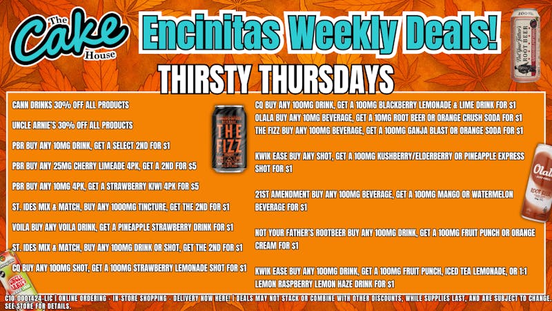 The Cake House - Encinitas Thirsty Thursdays!