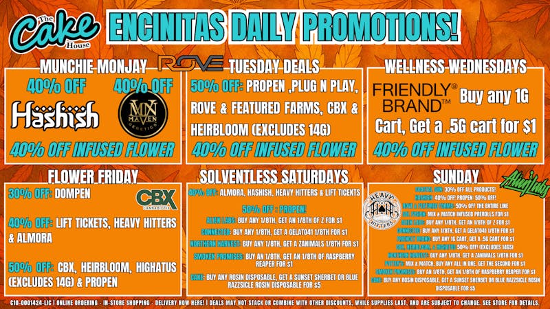 The Cake House - Encinitas Encinitas DAILY promotions!