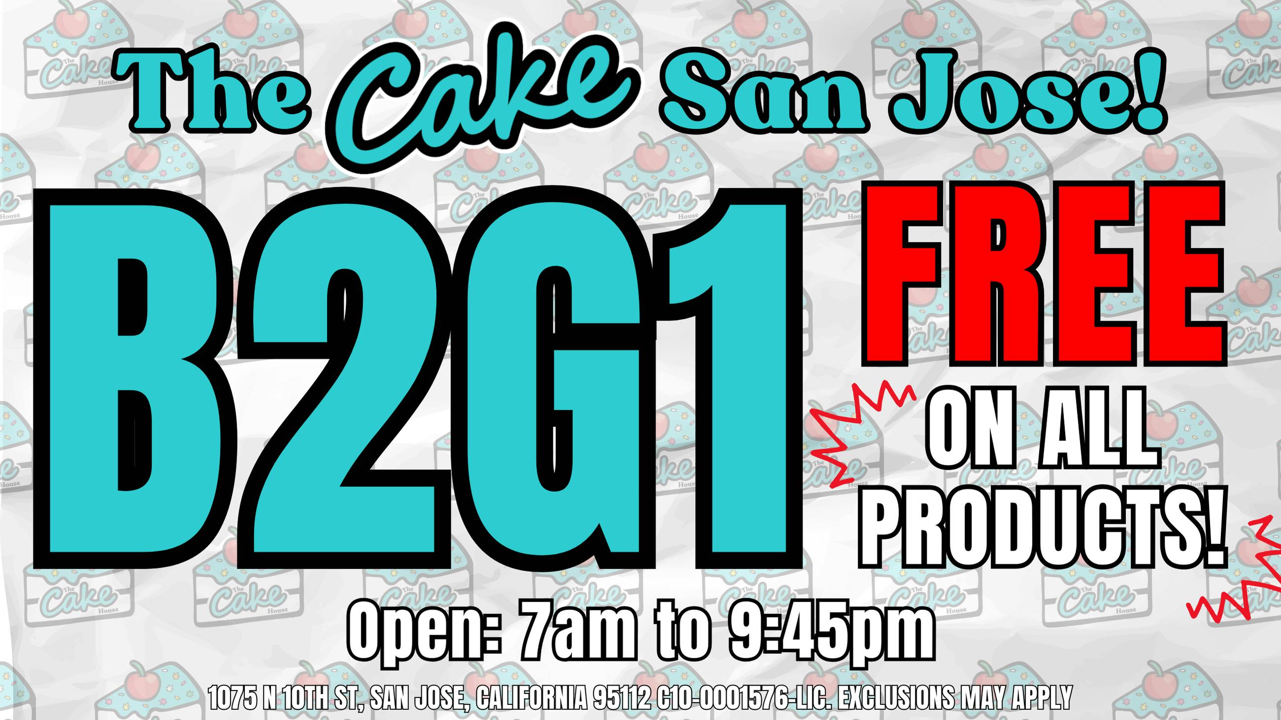 The Cake House - San Jose *Now Open* TCH San Jose Exclusive Deal!