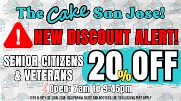 The Cake House - San Jose *Now Open* TCH San Jose New Discount Alert!