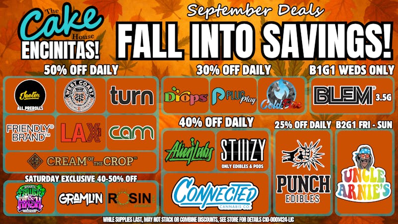 The Cake House - Encinitas TCH Encinitas September Deals!