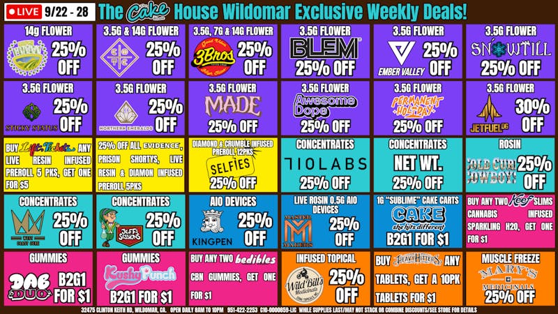 The Cake House - Wildomar TCH Wildomar Weekly Deals!
