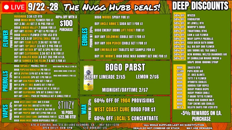 The Nugg Hubb The Nugg Hubb Weekly Deals!
