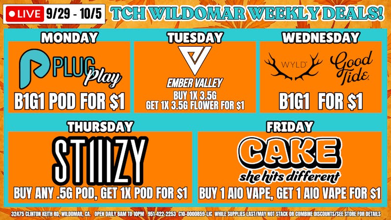 The Cake House - Wildomar TCH Wildomar Weekly Deals!