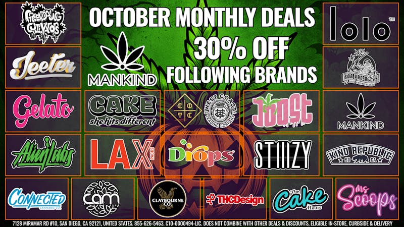 Mankind Dispensary October Monthly Deals at Mankind!