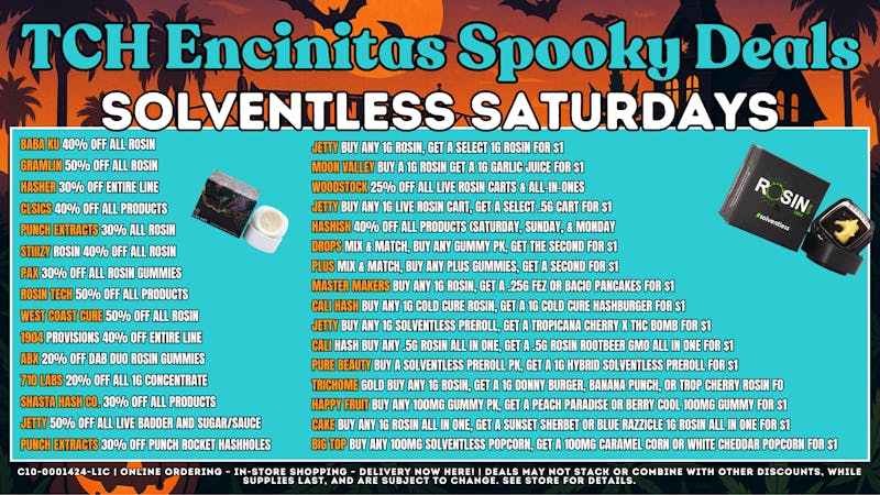 The Cake House - Encinitas Solventless Saturday Exclusive Deals!