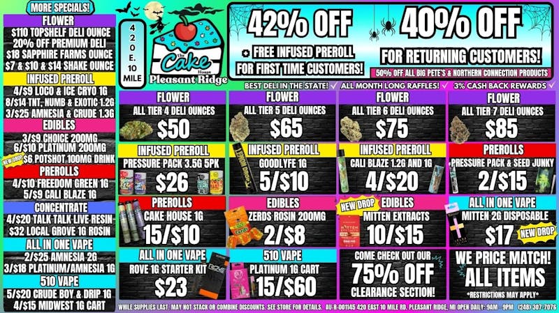 The Cake House - Pleasant Ridge 40% OFF RETURNING! FIRST VISIT 42% + FREE INFUSED!